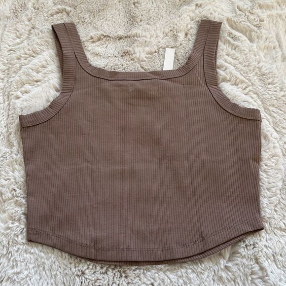 Madewell The Tailored Crop Tank in Sleekhold Size L - Picture 9 of 11